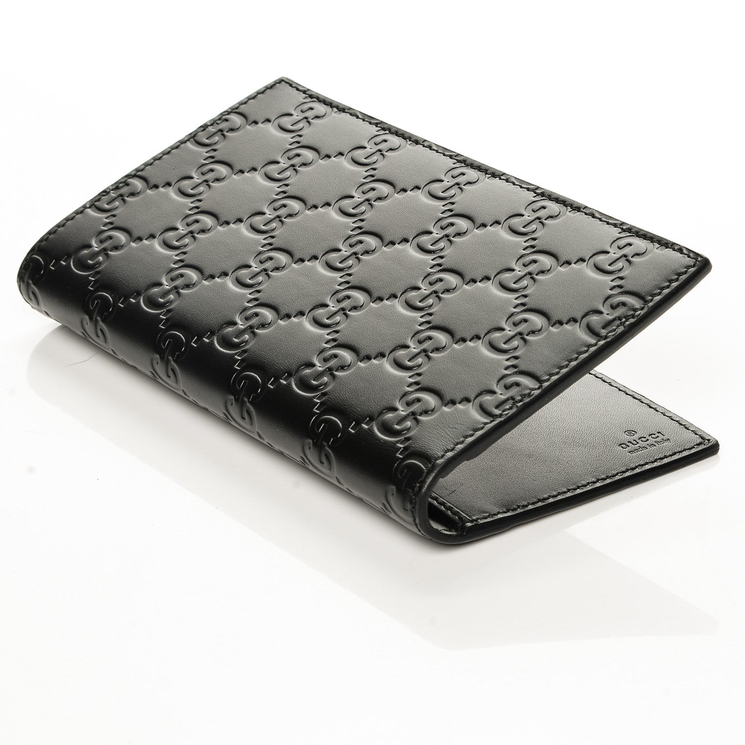 Gucci Guccissima Margaux Calfskin Avel Wallet Black 5 of 7