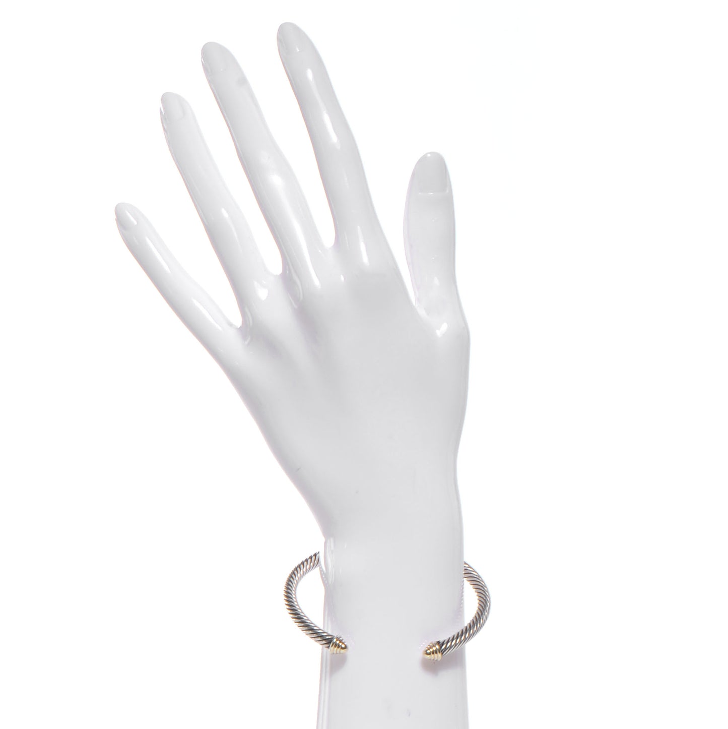 Sterling Silver 14K Yellow Gold 5mm Cable Classics Bracelet