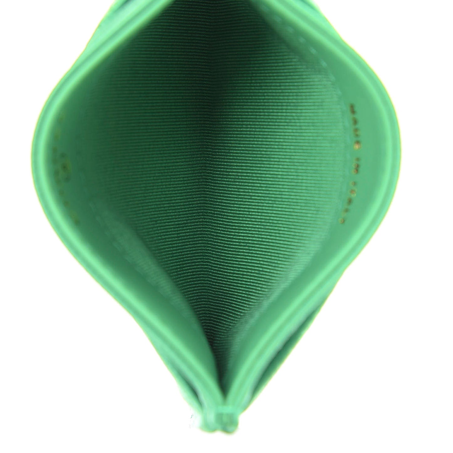 Caviar Quilted Card Holder Green