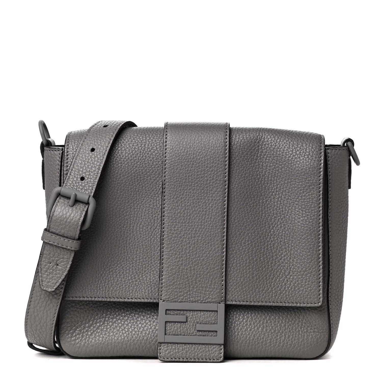 Fendi Cuoio Romano Monochrome Medium Baguette Messenger Argilla 1 of 4