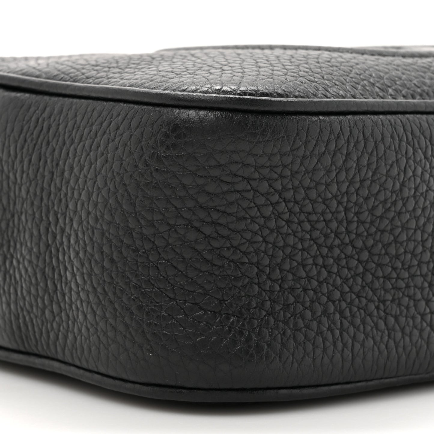 Pebbled Calfskin Mini Soho Disco Bag Black