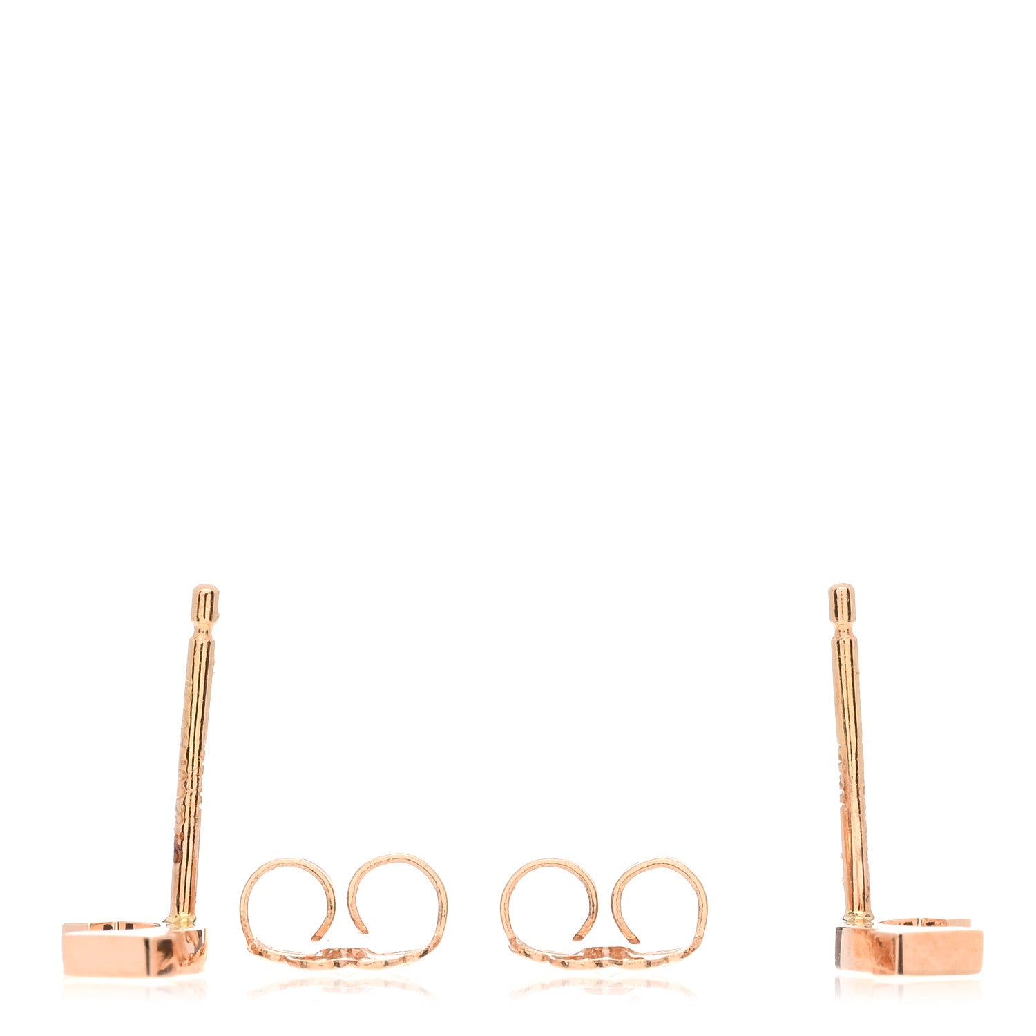 Tiffany 18K Rose Gold T Smile Stud Earrings 3 of 4