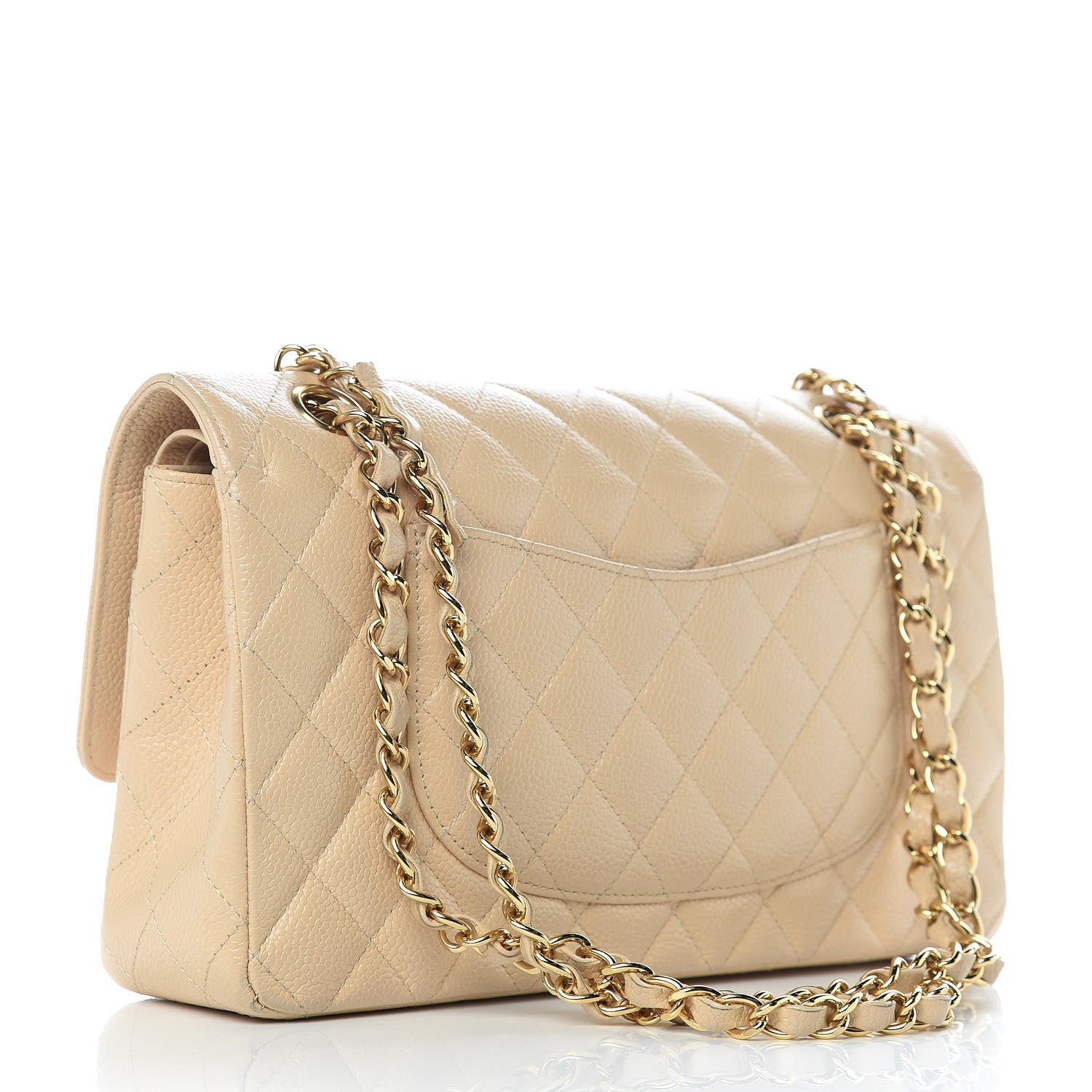 Chanel Caviar Quilted Medium Double Flap Beige Clair 3 of 10