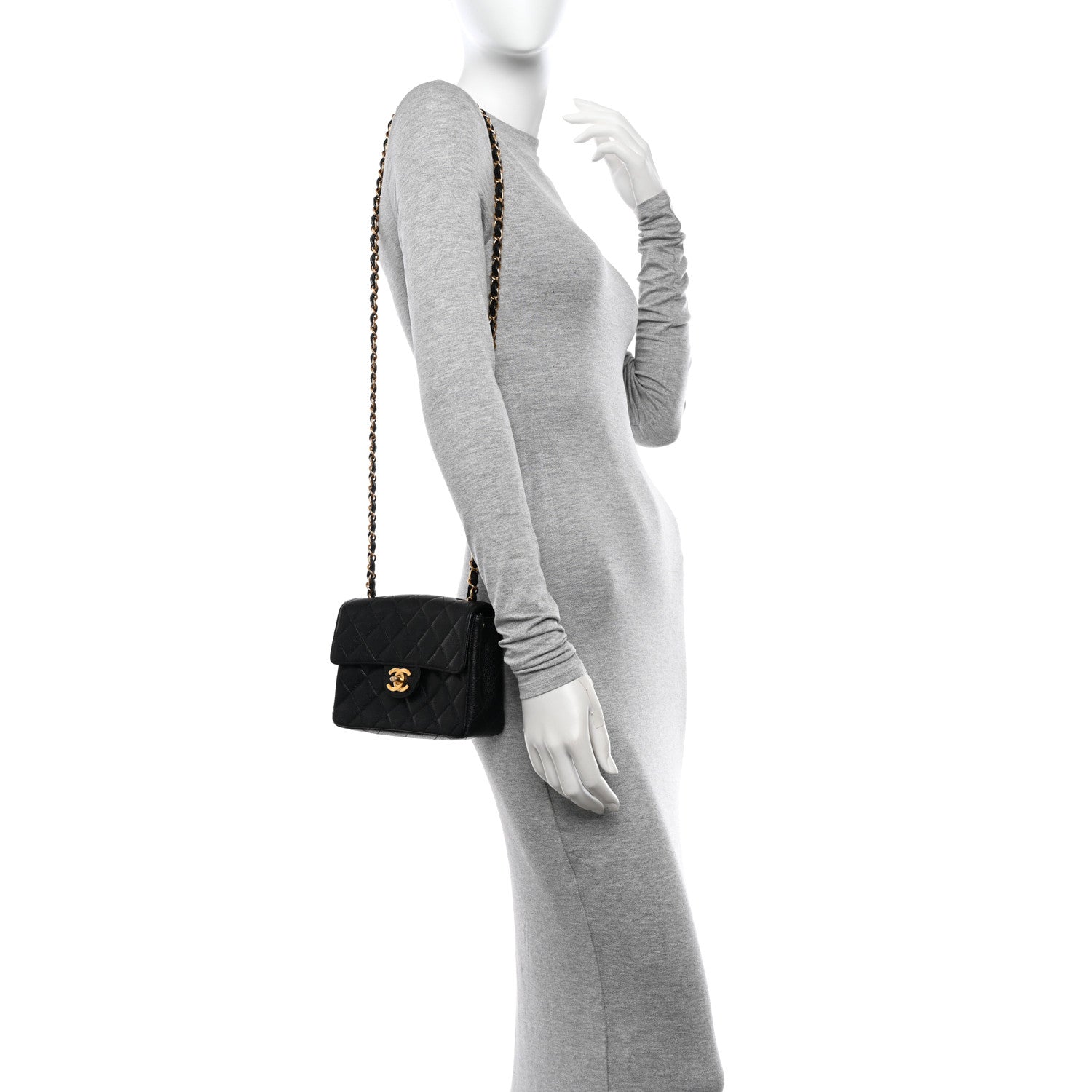 Chanel Caviar Quilted Mini Square Flap Black 2 of 14