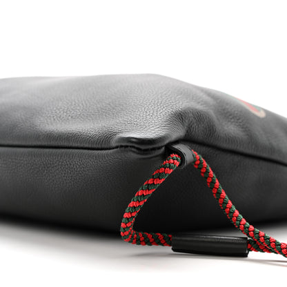 Gucci Calfskin Logo Drawstring Backpack Black 11 of 12