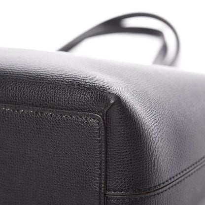Burberry Grainy Calfskin Haymarket Check Medium Reversible Tote Black 13 of 21