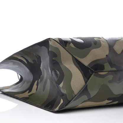 Valentino Garavani Nappa Canvas Camo Medium Rockstud Soft Tote Green 11 of 14