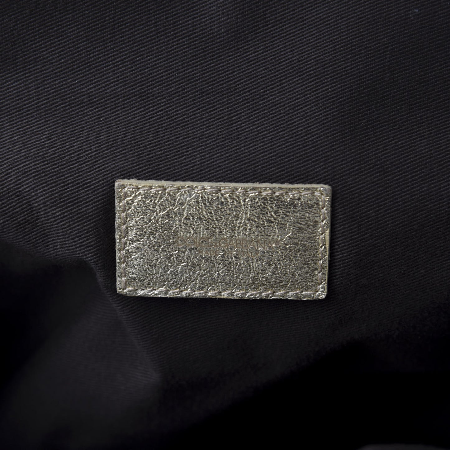 Metallic Calfskin Net Frame Tote Gold