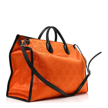 Gucci Econyl Nylon Monogram Large Off The Grid Tote Bag Carrot Orange Black 3 of 10