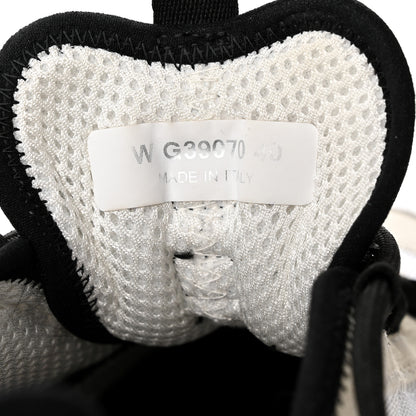 Chanel Velvet Calfskin Mixed Fibers CC Sneakers 40 White Black 8 of 13