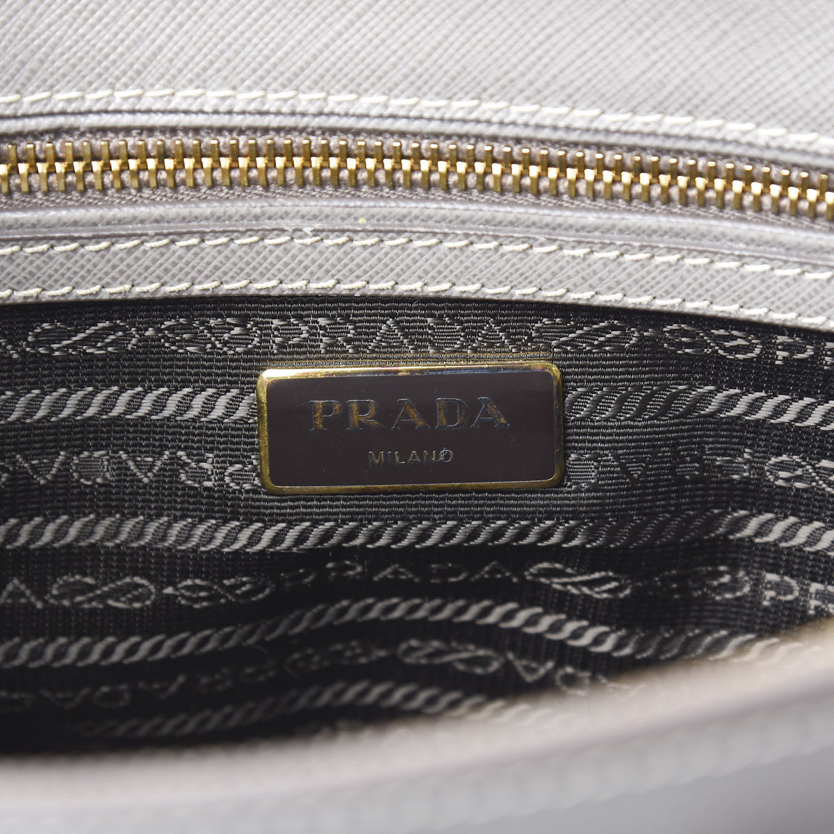 Saffiano Mini Galleria Double Zip Tote Argilla