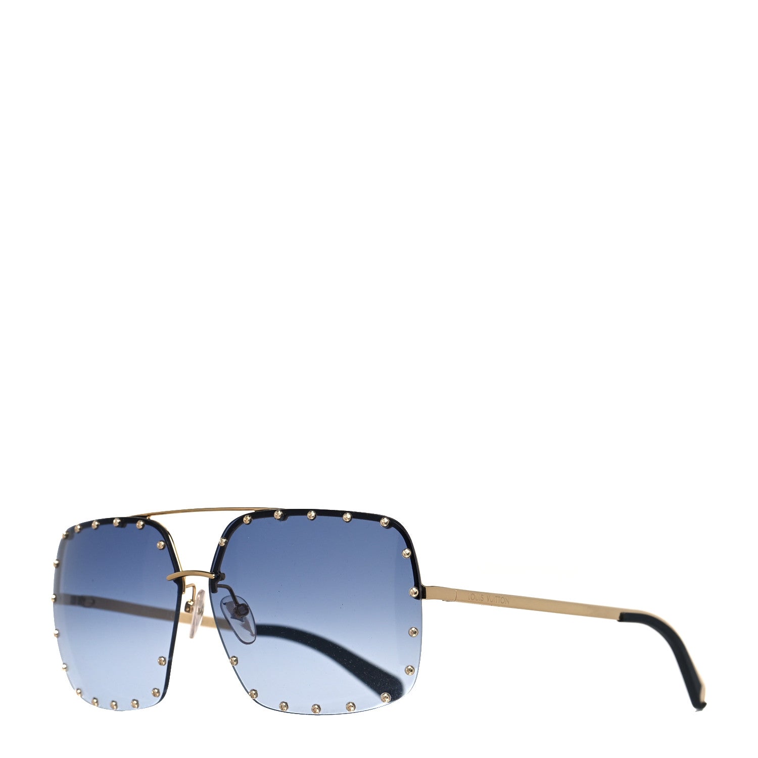 Louis Vuitton The Party Square Sunglasses Z2354W Blue 1 of 7