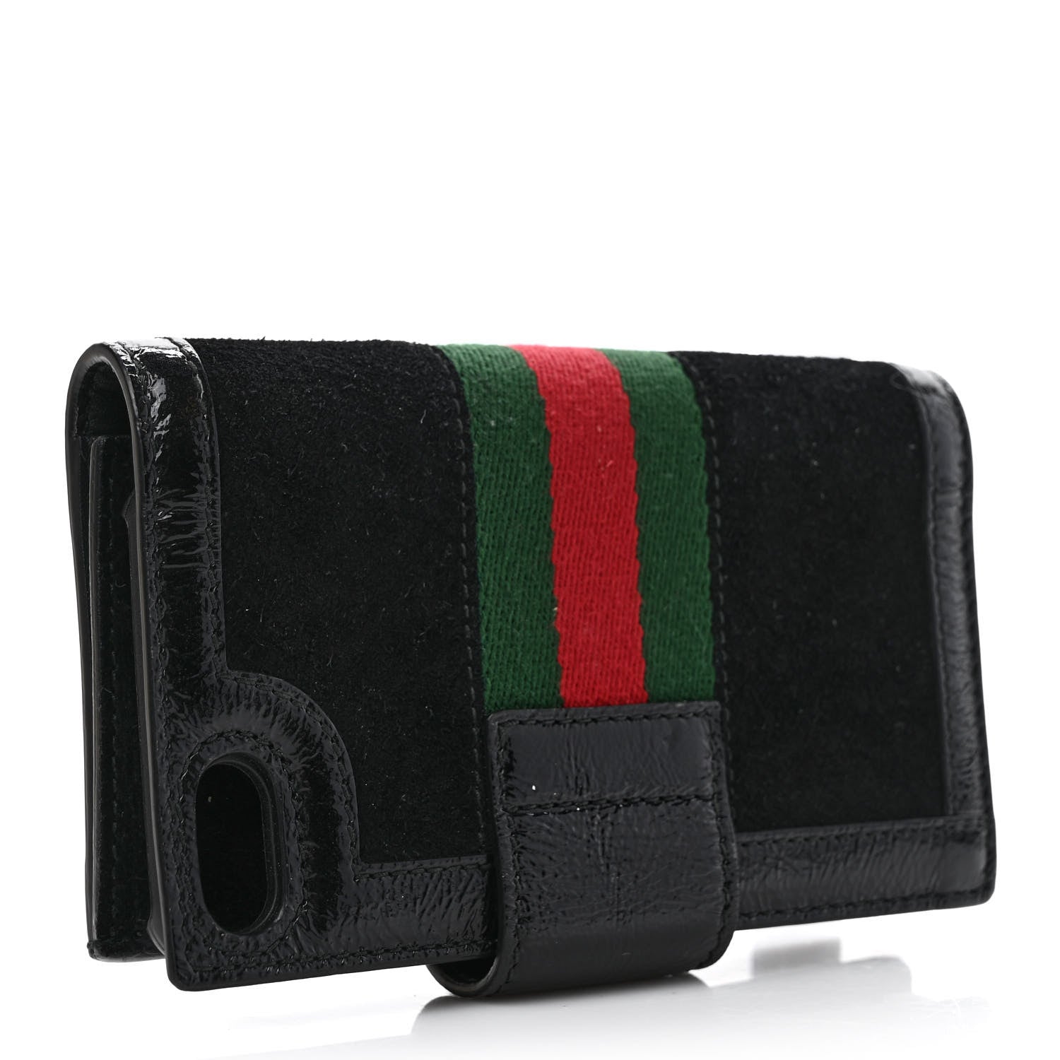 Gucci Suede Patent Web Ophidia iPhone 7 Case Black 3 of 8
