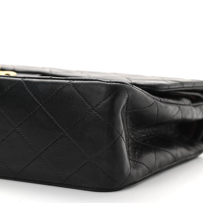 Chanel Lambskin Quilted Medium Double Flap Black 11 of 11