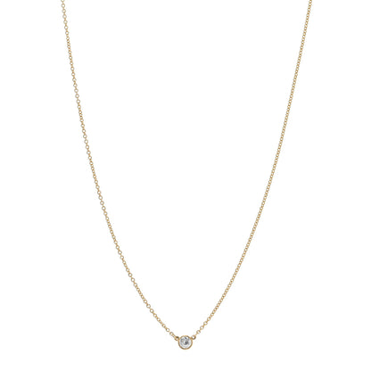 Tiffany 18K Yellow Gold Diamond .14ct Elsa Peretti Diamonds by the Yard Pendant Necklace 1 of 4