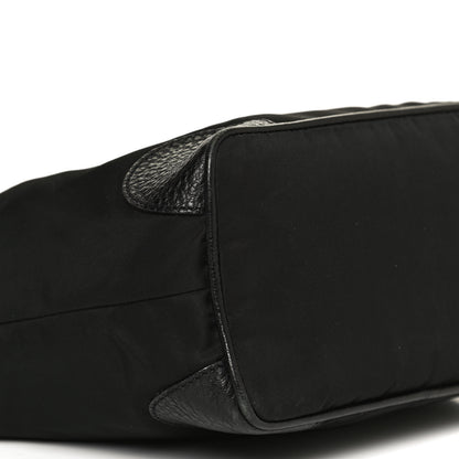 Prada Tessuto Nylon Calfskin Hobo Black 9 of 10