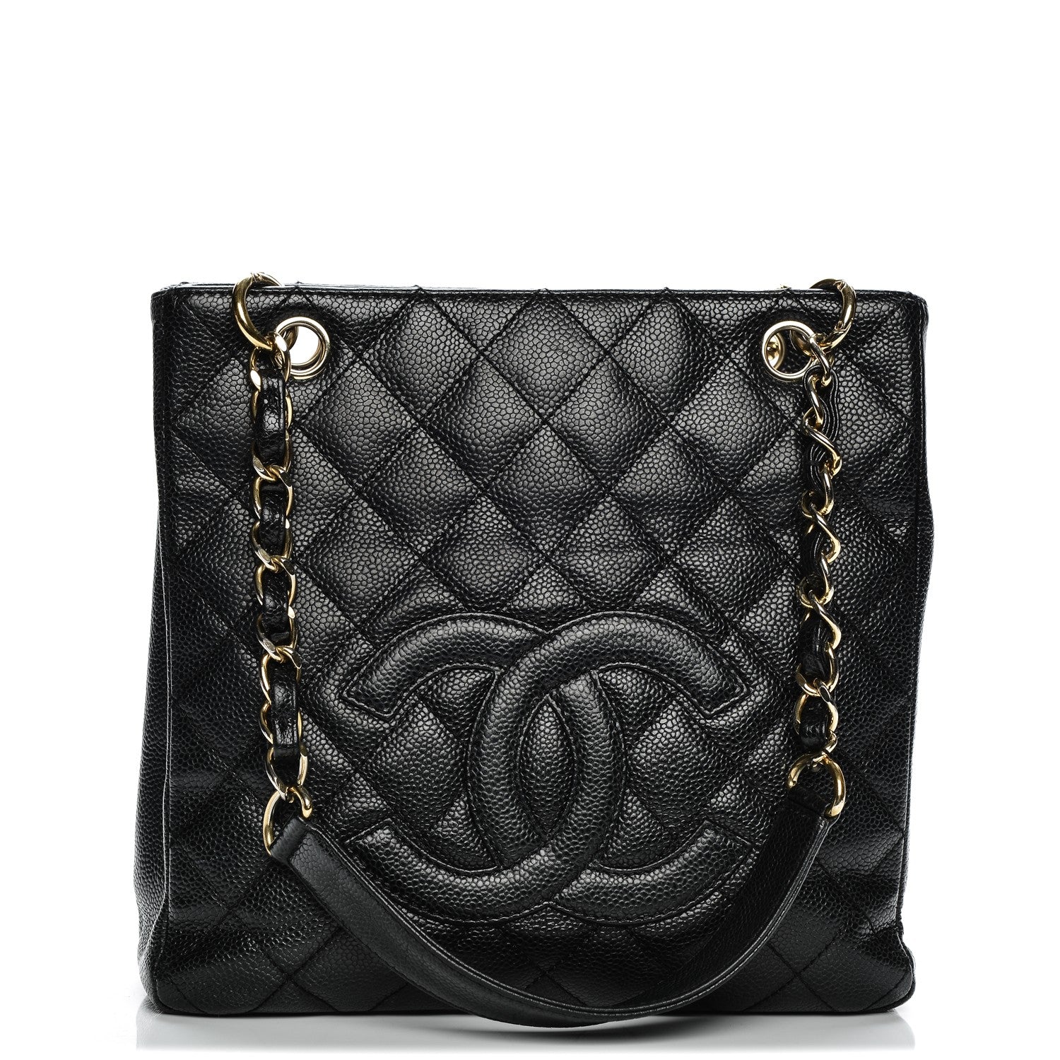 Chanel Caviar Quilted Petit Shopping Tote PST Black 1 of 8