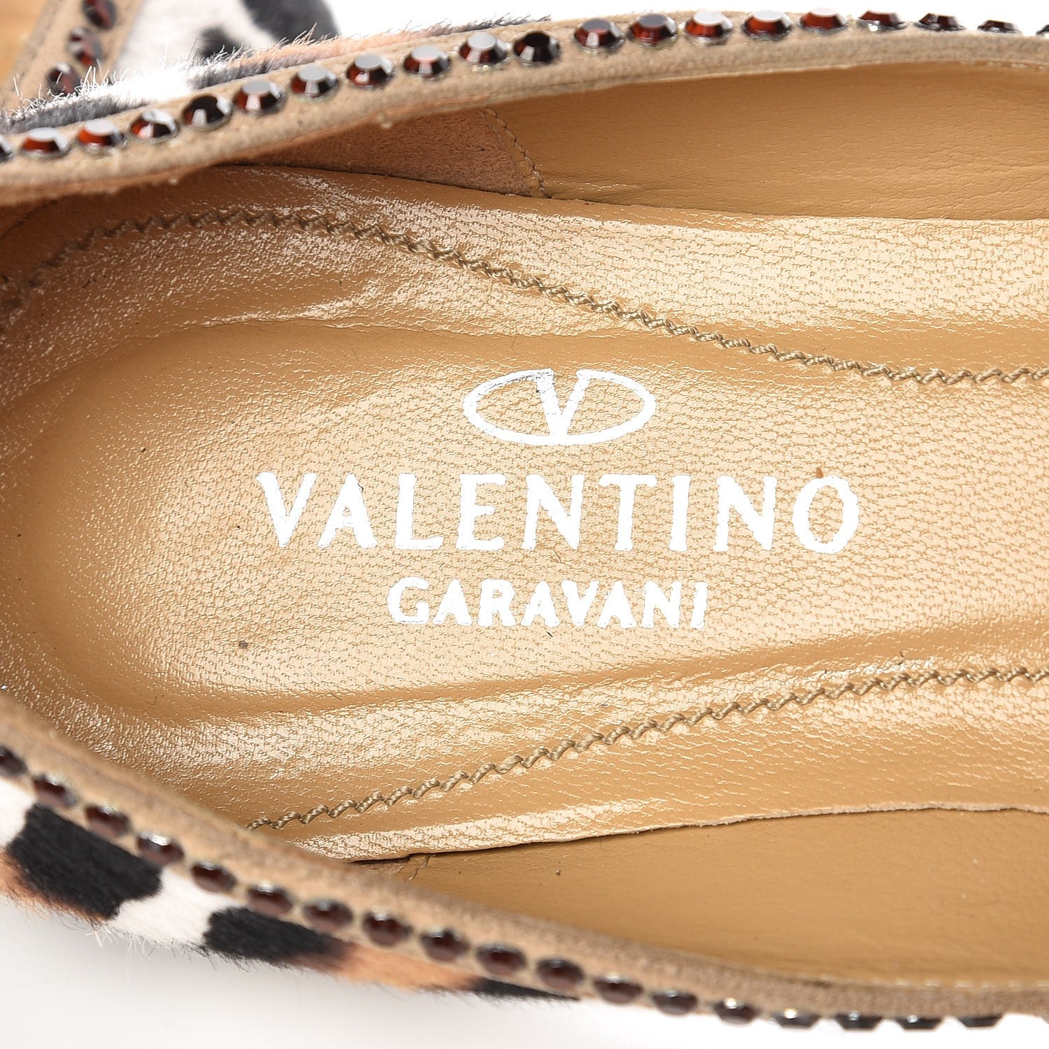 Valentino Garavani Pony Hair Leopard Print Crystal Flats 39 6 of 11