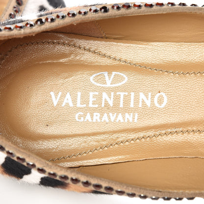 Valentino Garavani Pony Hair Leopard Print Crystal Flats 39 6 of 11