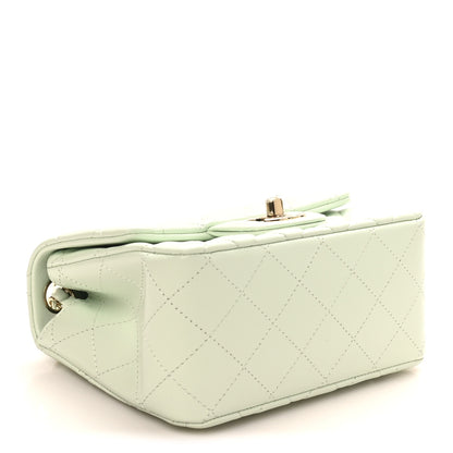 Chanel Lambskin Quilted Mini Square Flap Light Green 4 of 11