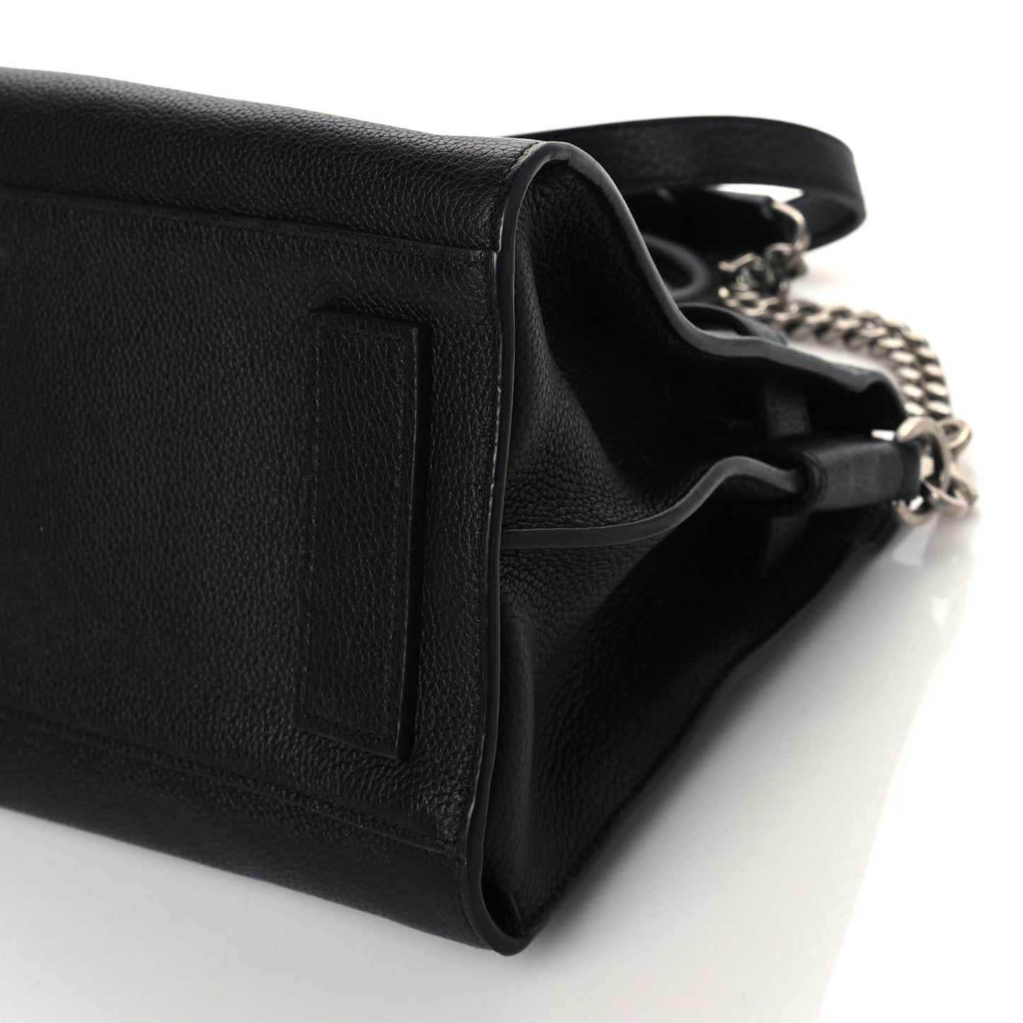 Grained Calfskin Small Supple Sac De Jour Duffle Black