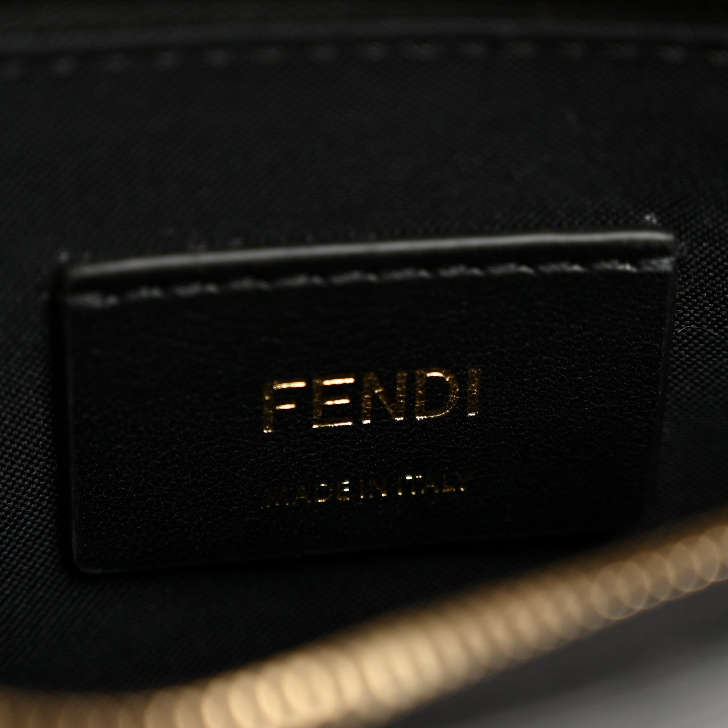 Fendi Vitello Cruise F is Fendi Bi-Color FF 1974 Embossed Medium Envelope Wallet On Chain Black Maya 6 of 15