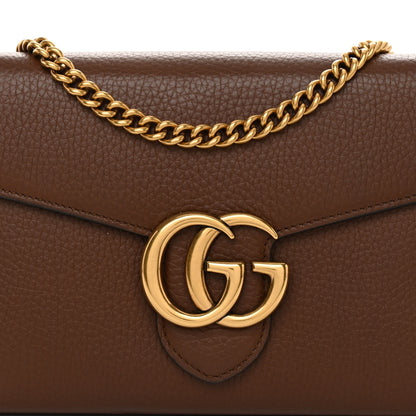 Gucci Cellarius Calfskin GG Marmont Chain Wallet Nut Brown 8 of 11