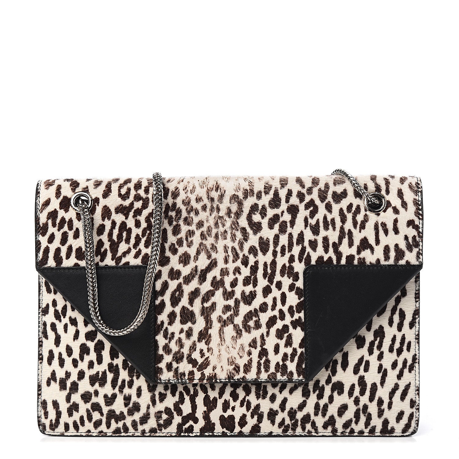 Saint Laurent Calf Hair Calfskin Snow Leopard Medium Betty White Black 1 of 15