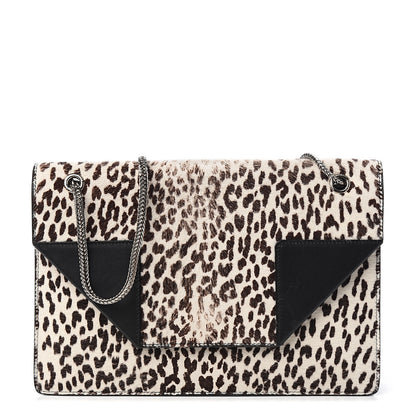 Saint Laurent Calf Hair Calfskin Snow Leopard Medium Betty White Black 1 of 15