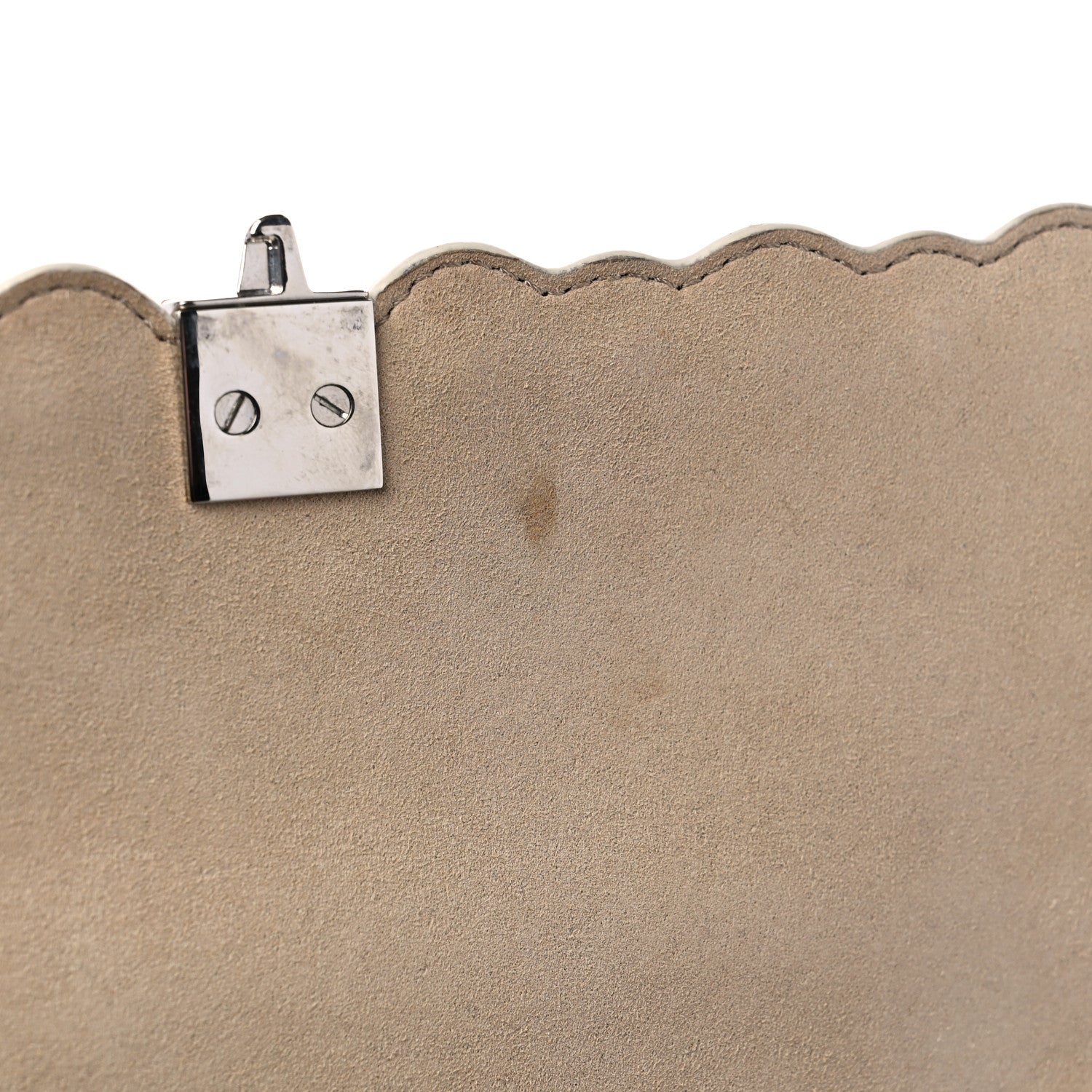 Fendi Vitello Liberty Pearl Scalloped Small Kan I Shoulder Bag Nebula Blu Scuro 10 of 14