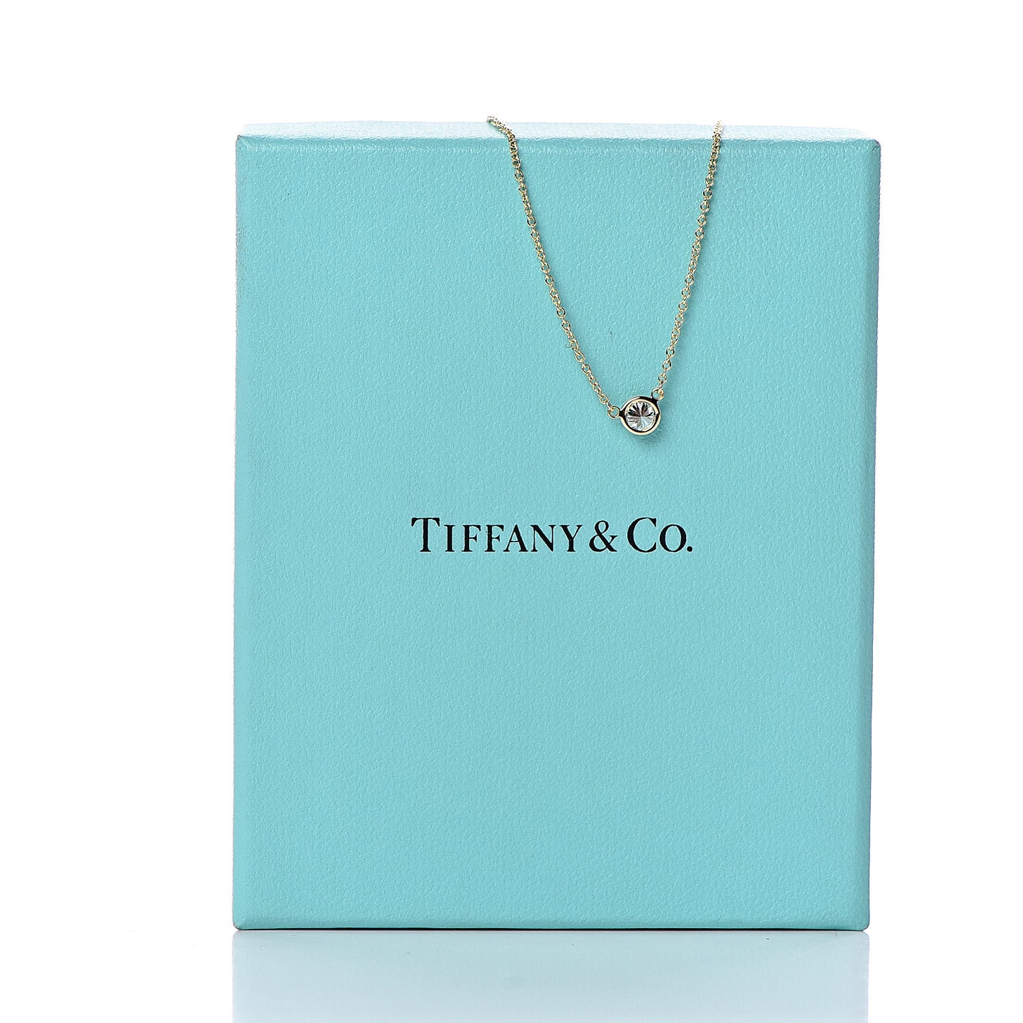 18K Yellow Gold Diamond .21ct Elsa Peretti Diamonds by the Yard Pendant Necklace