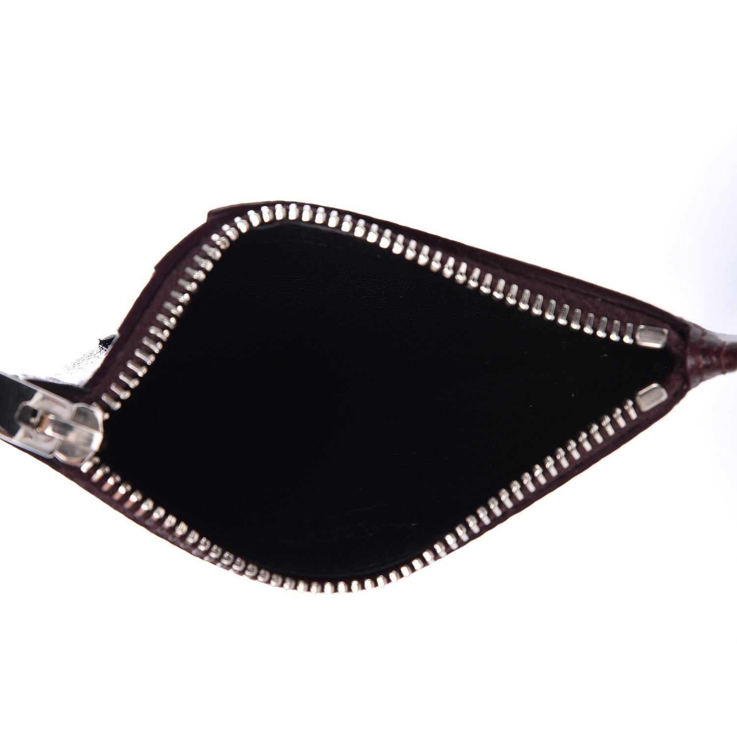 Saint Laurent Grained Calfskin 5 Fragments Zip Pouch Card Holder Bordeaux 5 of 8