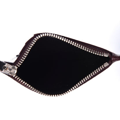 Saint Laurent Grained Calfskin 5 Fragments Zip Pouch Card Holder Bordeaux 5 of 8