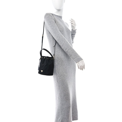 Prada Re-Nylon Saffiano Mini Re-Edition 1978 Bucket Bag Black 2 of 11