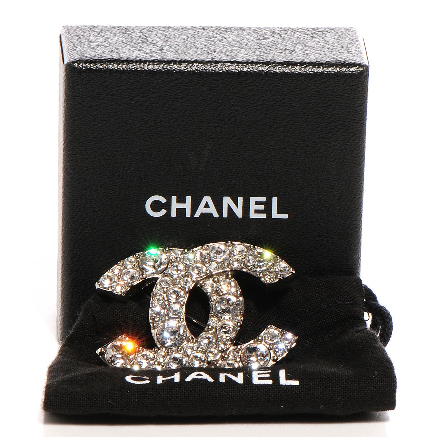 Crystal CC Brooch Silver