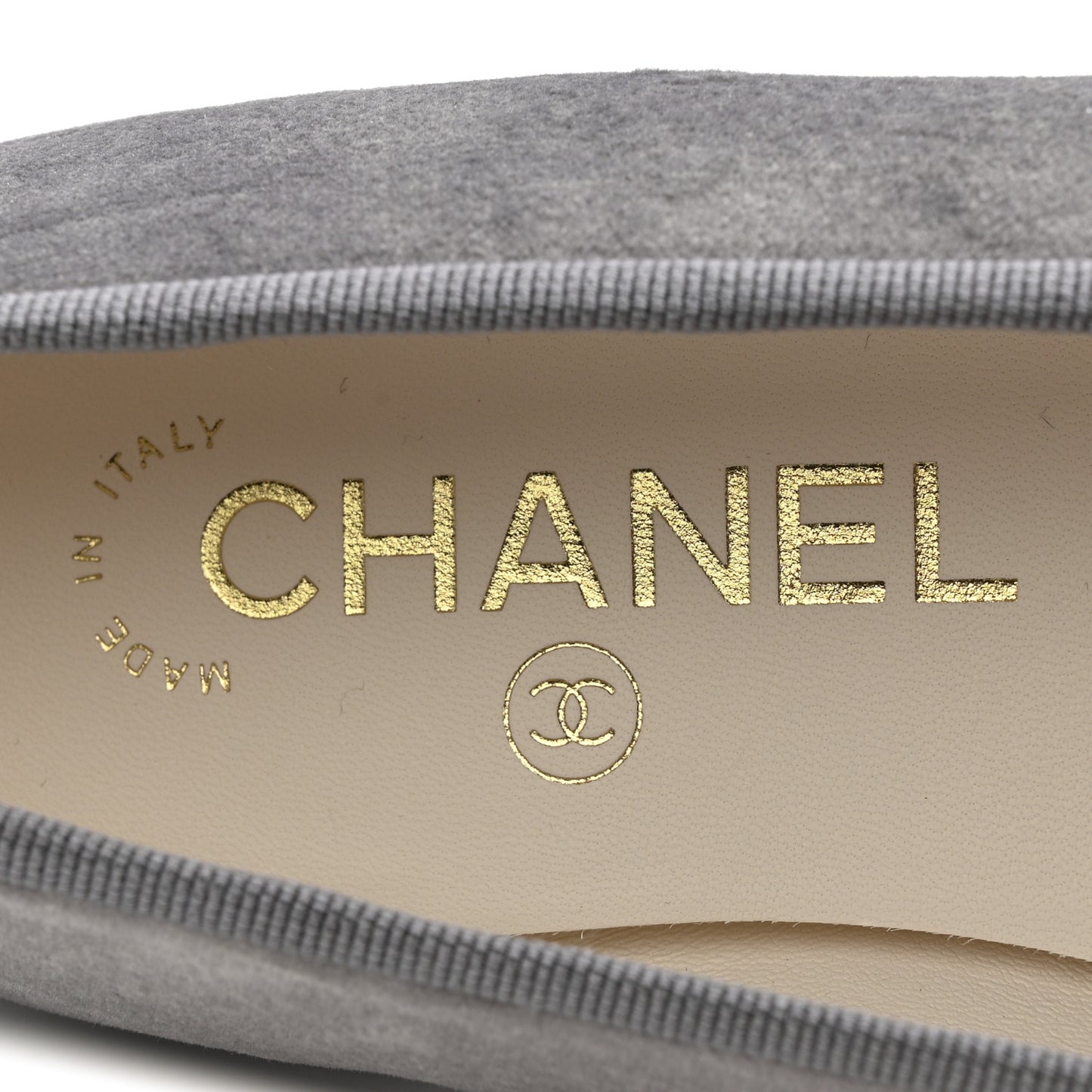 Velvet Cap Toe Ballerina Flats 36.5 Grey Green