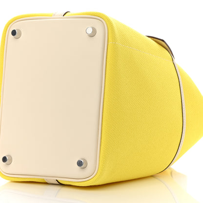 Hermes Toile Goeland Swift Cargo Picotin Lock 18 Jaune Citron Nata 10 of 11