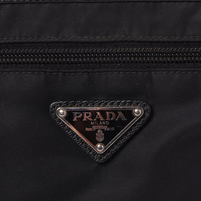 Prada Nylon Flat Messenger Bag Black 7 of 8