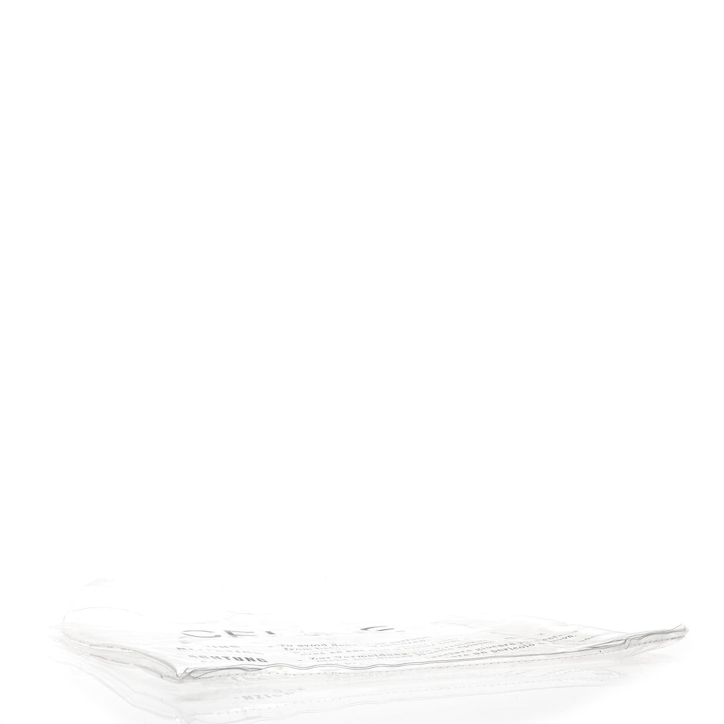 Plastic Bag with Cloudy Lambskin Solo Zip Pouch Clutch Lime