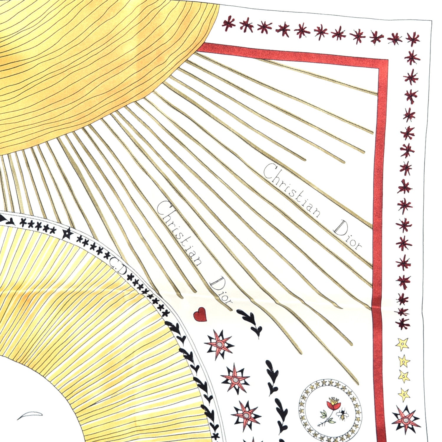 Christian Dior Silk Le Soleil Tarot Square Scarf 2 of 5