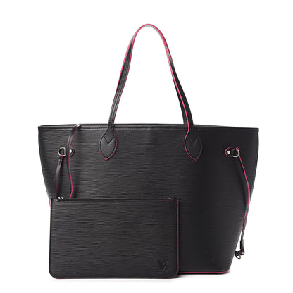 Louis Vuitton Epi Neverfull MM Black Hot Pink 1 of 11
