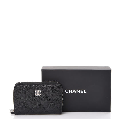 Chanel Caviar Quilted Zip Coin Purse Black 8 of 8