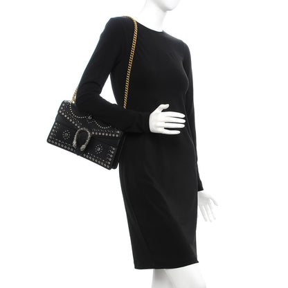 Gucci Calfskin Studded Small Dionysus Shoulder Bag Black 2 of 11