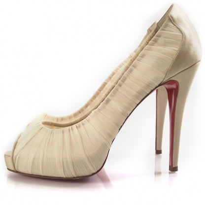 Christian Louboutin Satin Chiffon Ambrosina Pumps 38.5 2 of 7