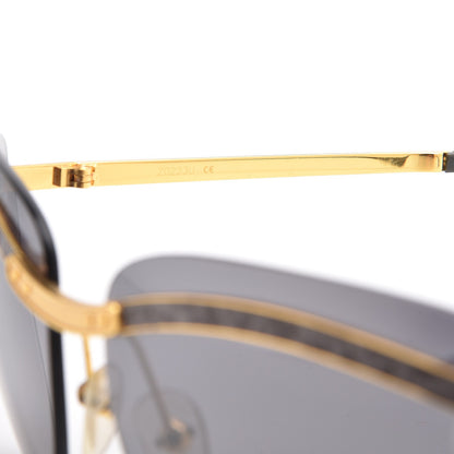 Louis Vuitton Metal Rimless Sunglasses Z0223U Gold 5 of 7
