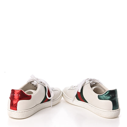 Gucci Calfskin Web Studded Womens Arrow Ace Sneakers 35.5 White 6 of 17