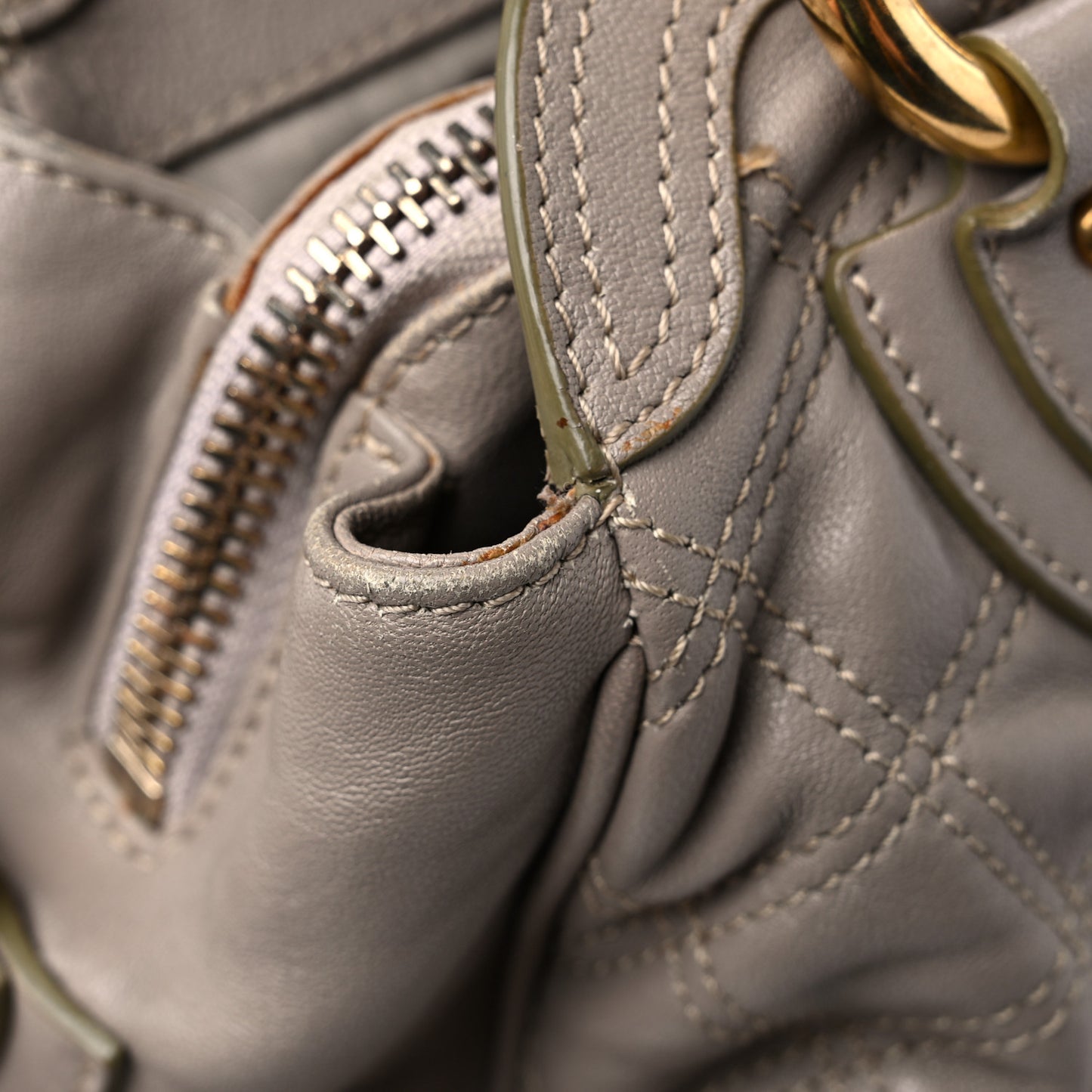 Calfskin Quilted Alyona Grey