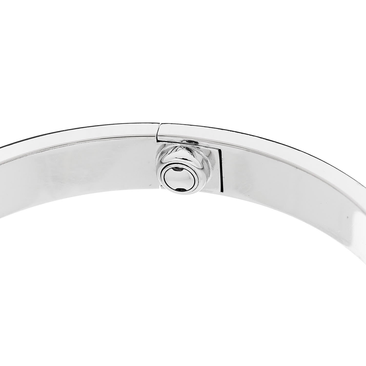 Cartier 18K White Gold 4 Diamond Love Bracelet 17 7 of 7