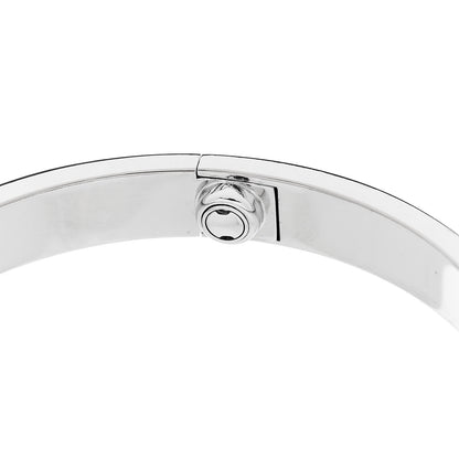 Cartier 18K White Gold 4 Diamond Love Bracelet 17 7 of 7