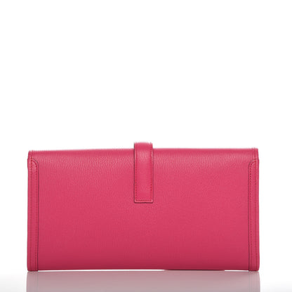 Hermes Chèvre Mysore Jige Elan 29 Clutch Rose Shocking 15 of 17